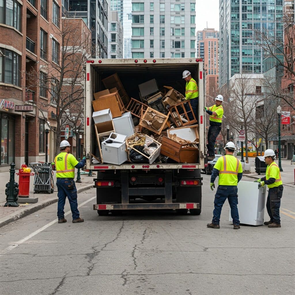 Mr. Garbage truck providing fast, eco-friendly junk removal services in Toronto, Canada
