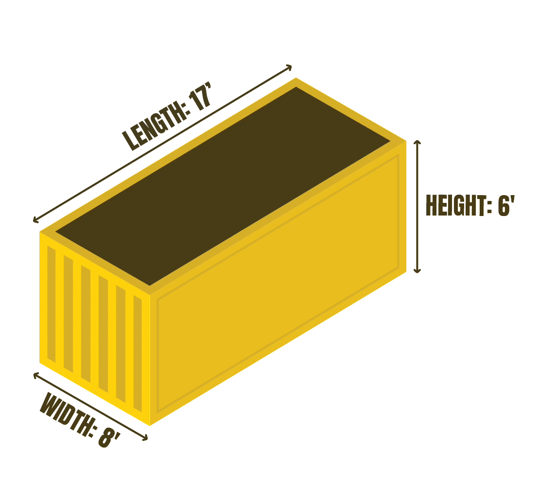 17-foot garbage bin rental for junk removal and waste disposal by Mr. Garbage Canada